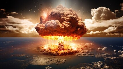 Simulation of a nuclear explosion - Generative AI technology, Generative, AI, technology,