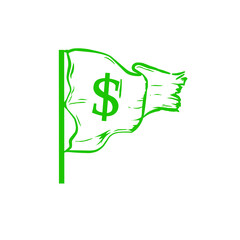  flag of money illustration 