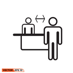 Icon vector graphic of perspective human