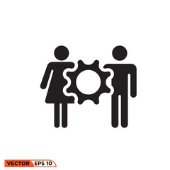 Icon vector graphic of stickmen man female