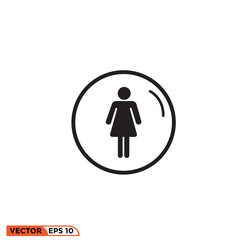 Icon vector graphic of female