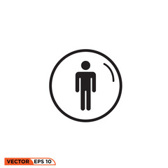 Icon vector graphic of male