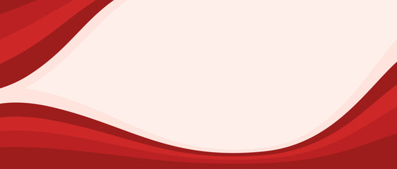 banner wave red white background