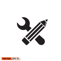 Pencil icon vector graphic element template