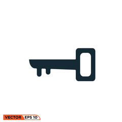 Key icon vector graphic of template illustration art