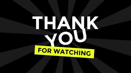 Thank you for watching animated text. Suitable for video end screen.