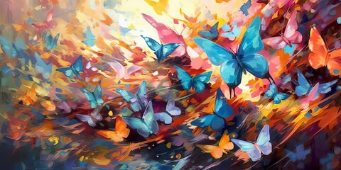 background with butterflies