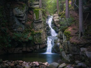 Waterfall in polish Karkonosze mountains © Kamil