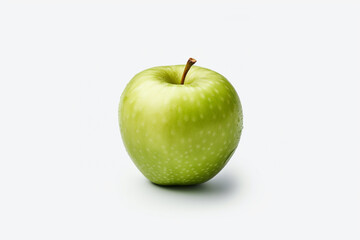 green apple white background