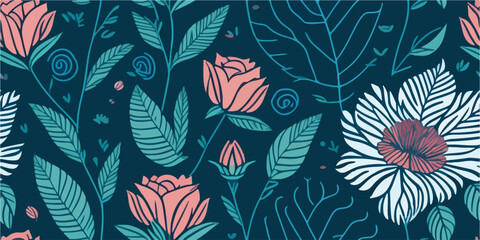 Radiant Rose Bouquets: Luxurious Patterns in Vector Illustrations