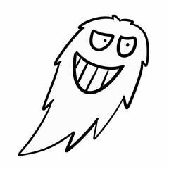 happy halloween cartoon face icon design
