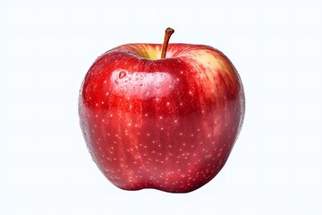 red apple white background