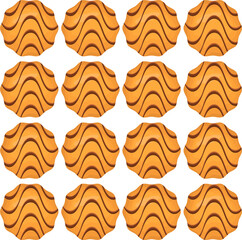 Pattern homemade cookie different taste in pastry biscuit