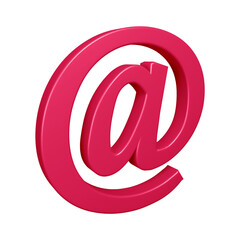 Obraz premium 3D pink email or at symbol design