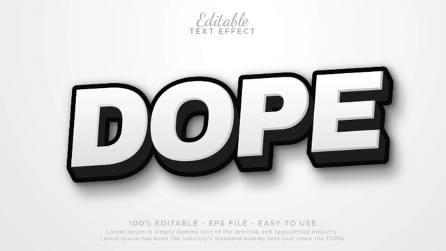 Dope 3d editable text effect