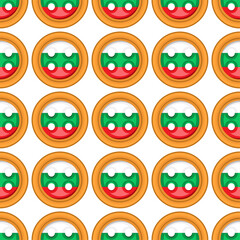 Pattern cookie with flag country Bulgaria in tasty biscuit