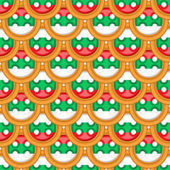 Pattern cookie with flag country Bulgaria in tasty biscuit