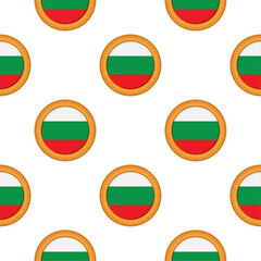 Pattern cookie with flag country Bulgaria in tasty biscuit