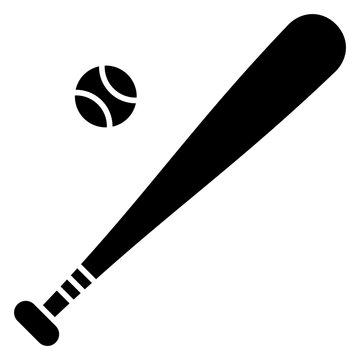 Baseball Bat And Ball Vector