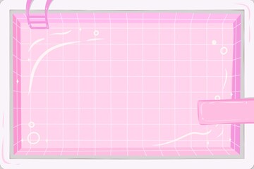 pink swimming pool background with frame for text