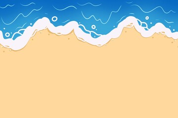 background with waves, Blue sea and sand 