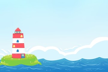 lighthouse on the sea