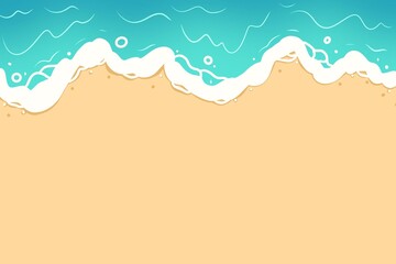 background with waves, Green sea and sand 