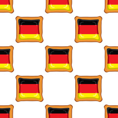 Pattern cookie with flag country Germany in tasty biscuit
