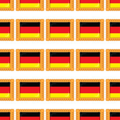 Pattern cookie with flag country Germany in tasty biscuit