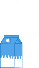 Fresh Milk cartoon vector illustration. Fit for food and beverage business purpose.