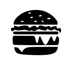 Burger icon logo vector silhouette. Fit for FNB business.