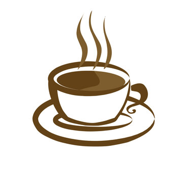 Coffee cafe icon symbol logo vector illustration. Fit for FNB business