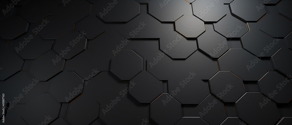 Sticker background with hexagons