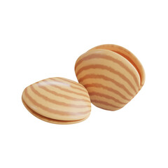 3d Clam. icon isolated on white background. 3d rendering illustration