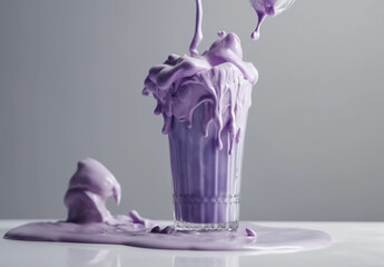 mcdonalds grimace milkshake - obrazy, fototapety, plakaty