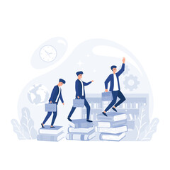 Fototapeta premium Success. Way up. Business vector illustration, flat vector modern illustration