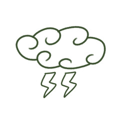 weather themed illustration, cloud, overcast, rain, water, lightning, cloudy, temperature, thermometer, lightning bolt, compass, wind, star, half moon, snow, umbrella, mountain, boat, drizzle, rainbow