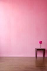 room with pink wall