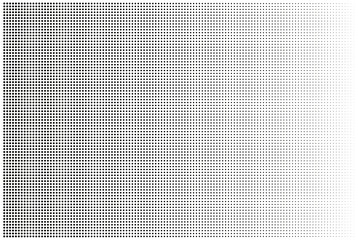 Drawing of a halftone puzzle with a Turing ornament. Black and white background.