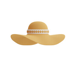 3d Hat. icon isolated on white background. 3d rendering illustration