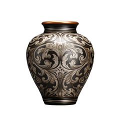 Antique vase asian isolated transparent, Generative AI