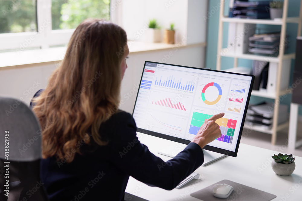 Aufkleber financial business analytics data dashboard