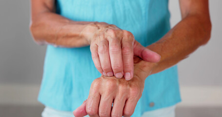 Woman Scratching Itching Body Skin