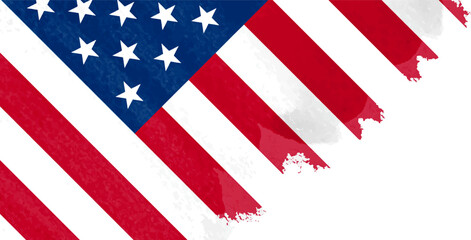 Grunge American flag. Flag of USA background
