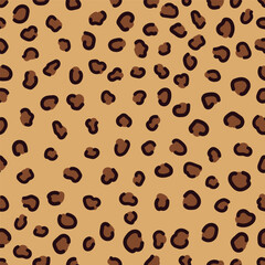 Leopard print seamless pattern. Background for fabric, paper, clothes
