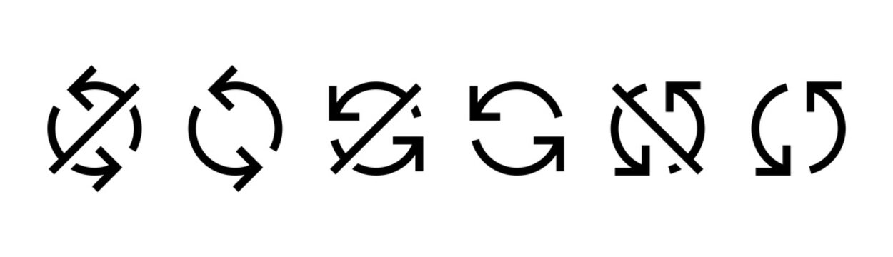 Refresh icon, sync repeat and reload arrow rotation icon symbol. exchange, convert button sign. update icon with Circular arrows