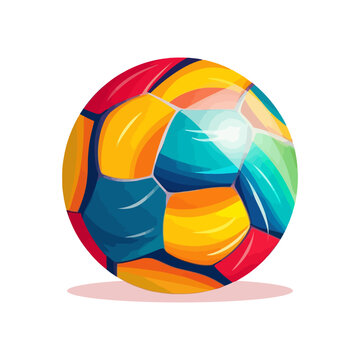Abstract image of soccer ball. Cute soccer ball isolated on white background.