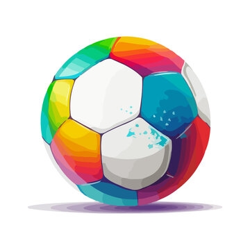 Abstract image of soccer ball. Cute soccer ball isolated on white background.