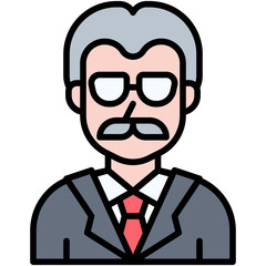Principal icon, High school related vector illustration