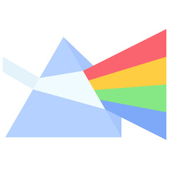 Prism icon, High school related vector illustration